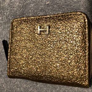 Halston Wallet. Glittering gold tone! NWOT.
